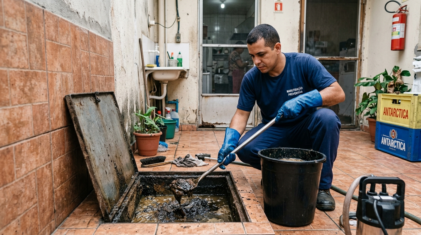 Limpeza de Caixa de Gordura em Taubaté-SP